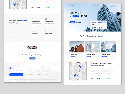 Dream Place - Property landing page app daily ui design graphic design landing page property ui uiux user experience userinterface web design website design webui