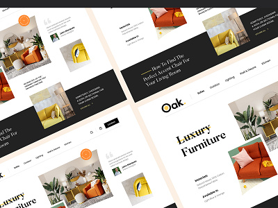 Oak Furniture Web Design app daily ui design figma furniture graphic design landing page prdouct design ui uiux userinterface web ui