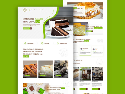 Web Design: Dessert Homepage app bakery cakes daily ui design dessert figma graphic design landing page ui uiux userinterface design web design web ui website design xd