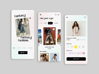 Clothing eCommerce App app appdesign appui branding daily ui design figma ui uiux uiuxdesign userinterfacedesign