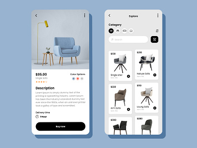 Furniture Ecommerce App Design