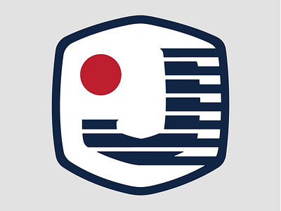 JAAM Lax logo japan lacrosse logo stripes sun usa