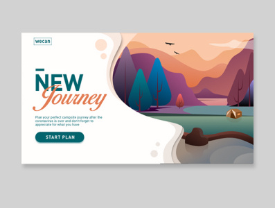 New Journey Web app branding design flat illustration illustrator typography ui vector web