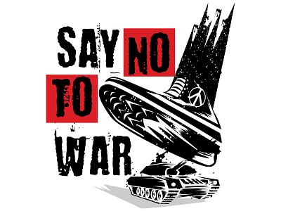 say no to war branding design tshirt graphic design ilustration ilustrator logo tshirt