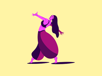 Dancing Girl 1 danc dance design graphic design illustration pink vector