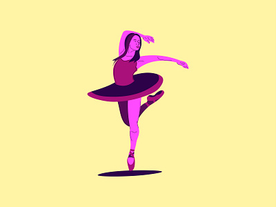 Dancing Girl 2 2022 dance graphic design illustration pink ui ux vector web design