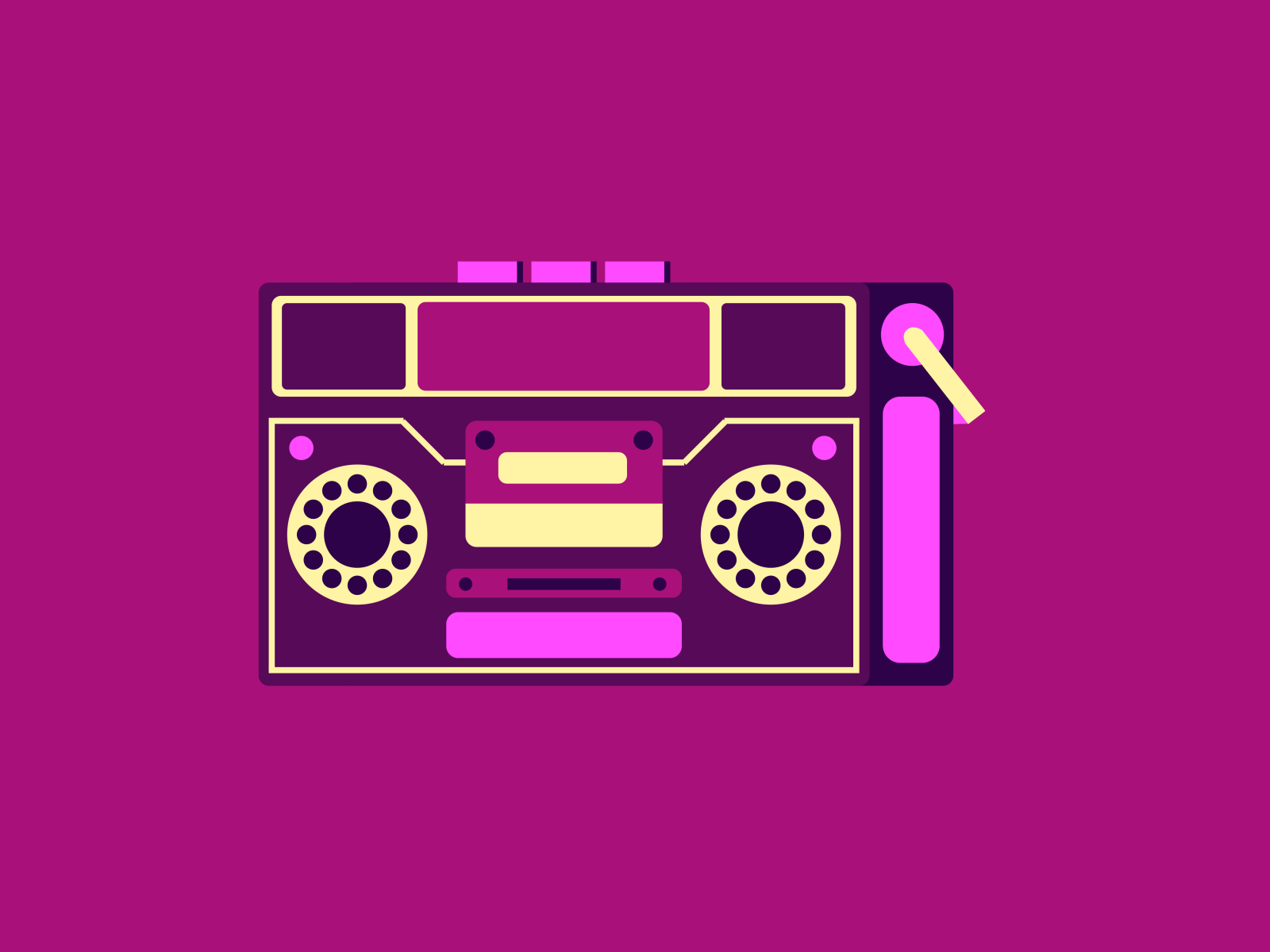 Retro tape music player by Nik on Dribbble