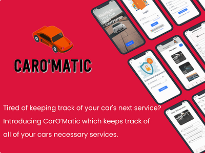 CarO’Matic a Car Maintenance App app graphic design ui ux