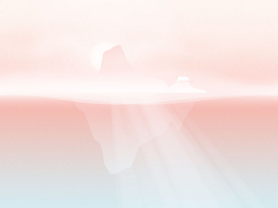 January background bear calendar cold fog iceberg illustration january pastel pink sunset