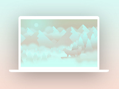 Wolves animal background cliff cloud fog forest illustration moon mountain wallpaper wolves