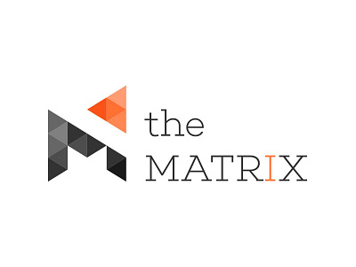 The Matrix Logo arrow geometric icon internet iot logo logo mark monogram red technologies technology triangle