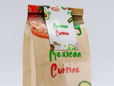 Mexican Cuisine Branding Bag art branding design digitalart illustration kawaii logo portrait procreate