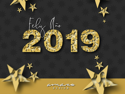 Happy New Year 2019 2019 art design digitalart fashion illustration new year typography vector