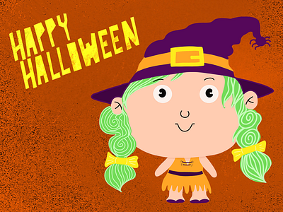 Halloween Kids art cartoon design halloween halloween design halloween party hand drawn illustration kawaii procreate spooky witch