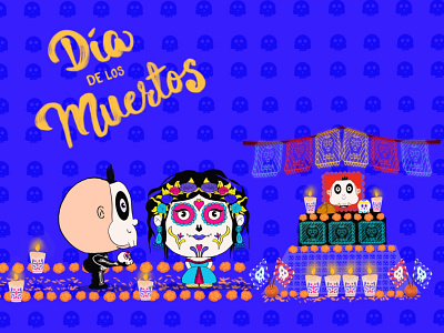 La Catrina - Day of the Dead cartoon costume day of the dead design art dia de muertos digital art dribbbleweeklywarmup dribble weekly warm up halloween hand drawn illustration kids mexican art mexican traditions procreate procreateapp skull skull boy skull lady spooky