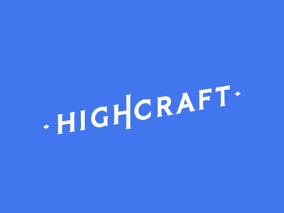 HighCraft logo angle blue brand cabinets craft custom font custom type diamond logo sharp white