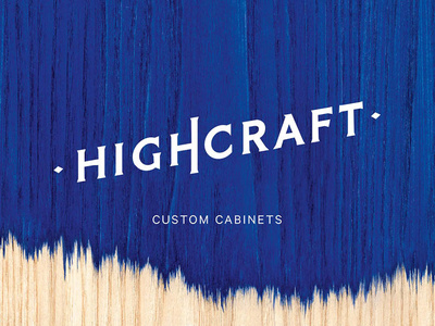 HighCraft logo angle blue brand craft custome identity lettering white wood