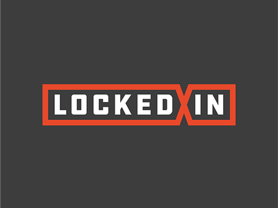 Locked in Logo basketball brand brandidentiy gray identity lock up locked in logo loo orange sports system white