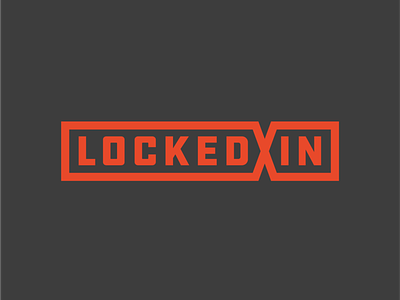 Locked in Logo brand gray identity locked in logo one color orange