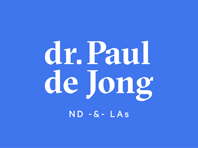 Dr. Paul Logo blue blue and white brand doctor health care identity logo wordmark
