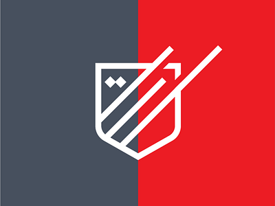 Seminary shield reversed college identity identity system logo mark red seminary shield logo slate university