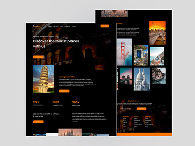 Landing page for tourist places