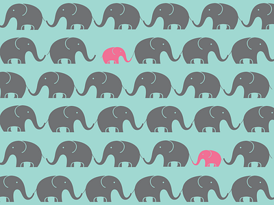 Elephant heard animal baby blue elephant grey pink simple graphics trunk vectors