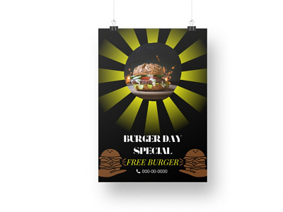 Burger Flyer Template branding burger burger flyer template design digital product editable template flyer editable template flyer template graphic design logo minimalist design printable template