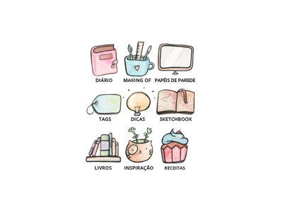 Category Icons icon illustration watercolor