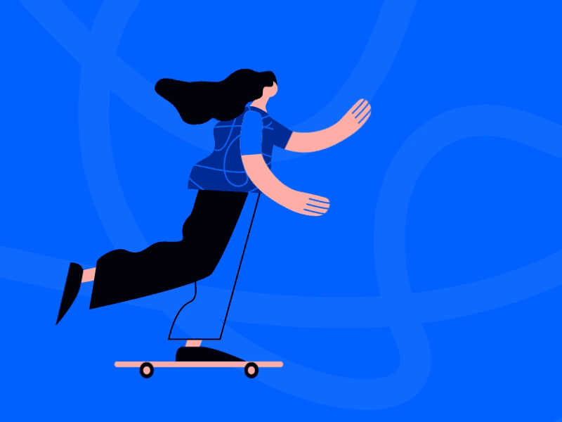 Skateboard Girl action ae animation art design girl skateboard