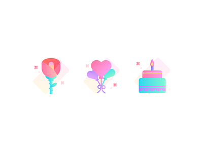 Gift art balloon cake design flower illustration