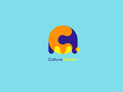 Culture market logo - Draft brand drippy illustrator liquidy logo rounded