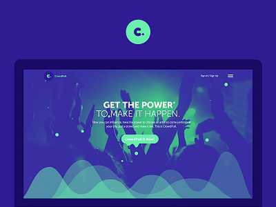 Crowdpull website branding liquid music web design