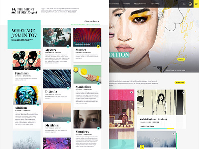 The Short Stories Project - website content feed ux web design