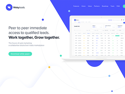 Webyleads landing page concept branding landing page