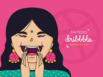 Hello Dribbble character design graphicdesign illustration