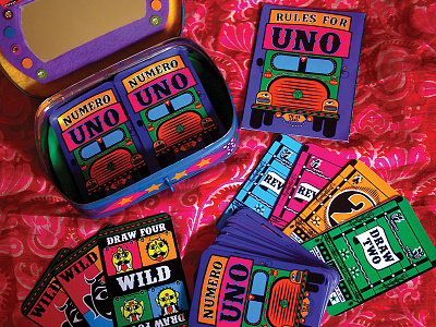 Uno Cards inspired by Indian truck art graphic design illustration packaging design