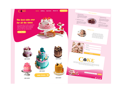 cake store web page