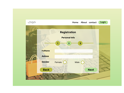 Registration with steps app design graphic design illustration ui ux