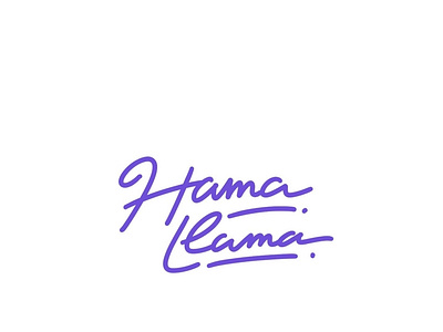 Hama Llama - Hand-drawn Logo design graphic design handdrawn handwriting illustration logo typography vector