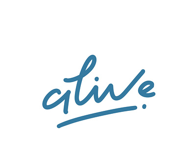 Alive - Hand-drawn Logo branding design graphic design handdrawn handwriting illustration logo typography