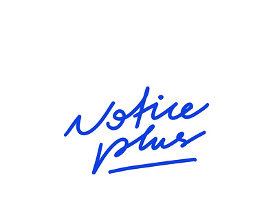 Notice Plus - Hand-drawn Logo branding design graphic design handdrawn handwriting illustration logo typography