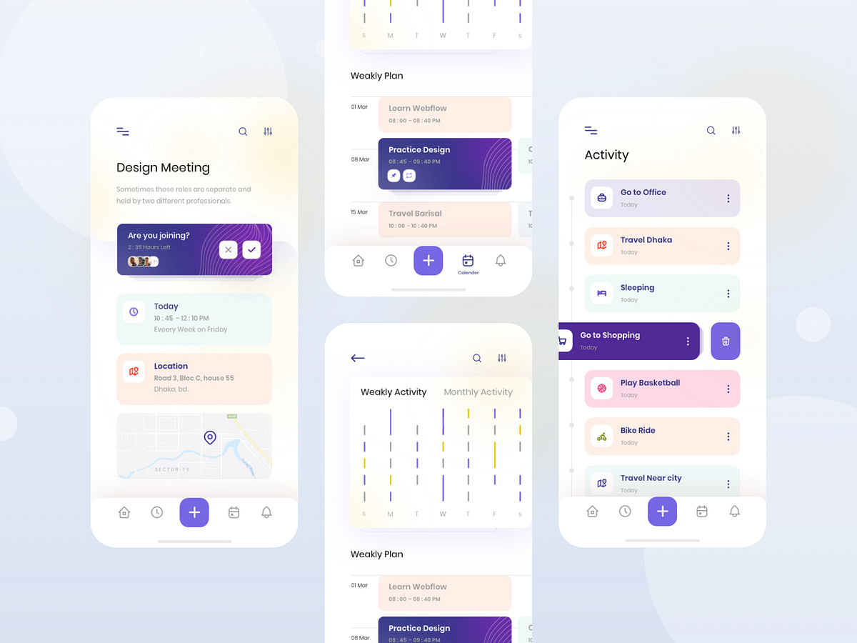 Task Management app Exploration by Mehedi Hasan Roni on Dribbble