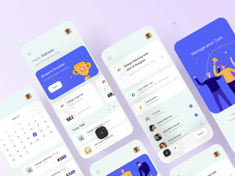 Team Management app v2 by Mahady Hasan Rony on Dribbble