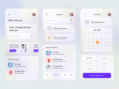 Dental doctor app exploration 🦷 by Mehedi Hasan Roni on Dribbble