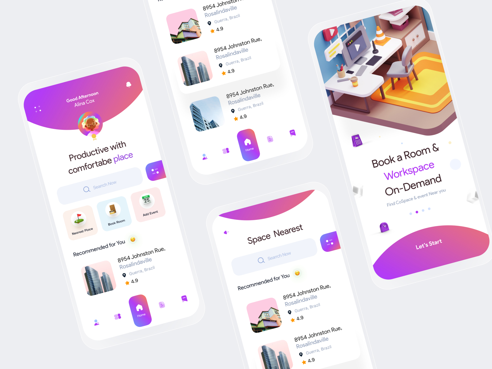 CoSpace app by Mehedi Hasan Roni for Hilf al Digital on Dribbble