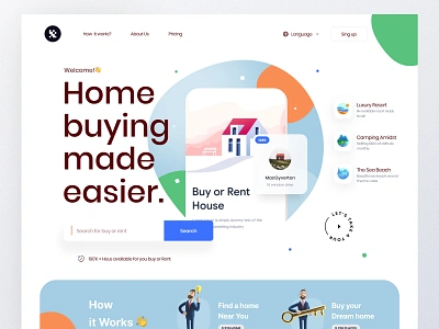 Real estate Web 3d colour component concept home homepage interface layout minimal real estate real estate agency real estate agent real estate broker realestatelife trending ui userinterface visual web website