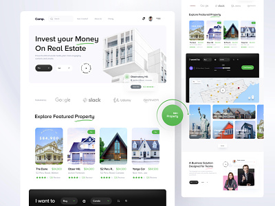 Real estate web v3🏡 agent broker home rent homepage interface landing page minimal product design property property sell real estate real estate agent real estate design rental service trending ui ux visual web webflow