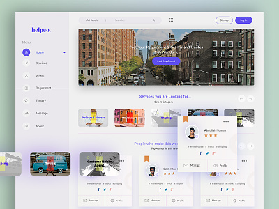 helpeo web app (home page) app application cross platform dashboard e commerce interface minimal project ui ux web app web application