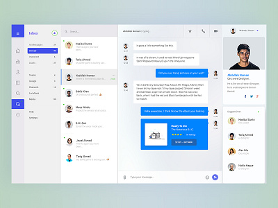 helpeo Message ui by Mehedi Hasan Roni on Dribbble